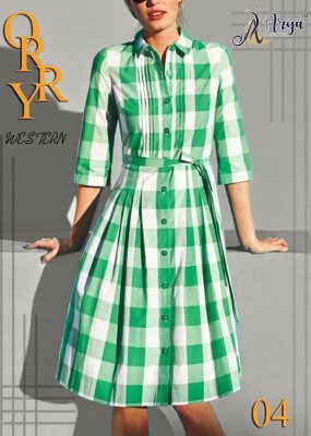 Orry Green Mix Reyon New Trendy Fashionable Western Dress For Women Wear D4
