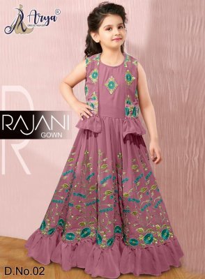 RAJANI GEORGETTE  GOWN AND KOTI  FOR  CHILDREN  D2 