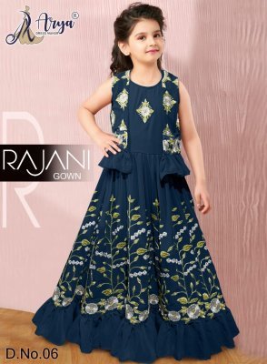 RAJANI GEORGETTE  GOWN AND KOTI  FOR  CHILDREN  D6