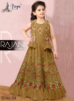 RAJANI GEORGETTE  GOWN AND KOTI  FOR  CHILDREN  D4