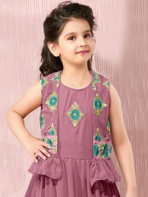 RAJANI GEORGETTE  GOWN AND KOTI  FOR  CHILDREN  D2  Kids  Wear