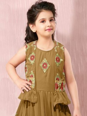 RAJANI GEORGETTE  GOWN AND KOTI  FOR  CHILDREN  D4 Kids  Wear