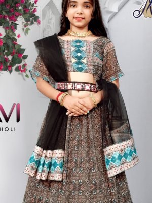 Raavi lahenga choli Georgette Kreez Print D6 Kids  Wear