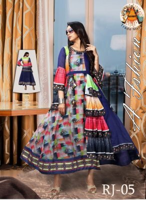 Rajwadi Chanderi Cotton Designer long Gown for women wear  D5