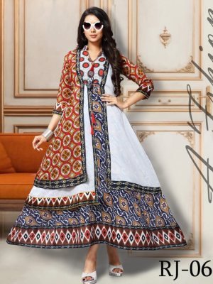Rajwadi Chanderi Cotton Designer long Gown for women wear  D6