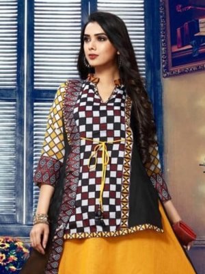 Rajwadi Chanderi Cotton Designer long Gown for women wear  D8 Party Wear gown