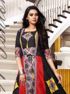 Rajwadi Chanderi Cotton Designer long Gown for women wear  D3 Party Wear gown