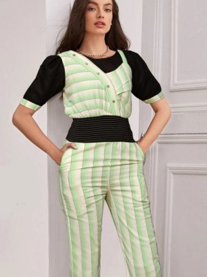 Ramya jumpsuit Smoking work D1  Western Wear