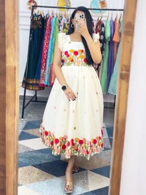 Ruaab Fancy Embroidery Long Western Dress 