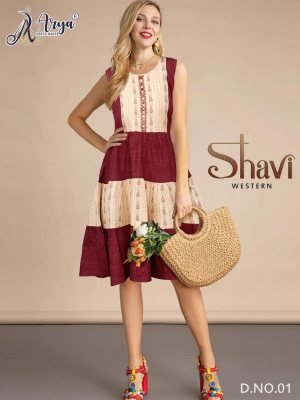 Shavi Real mirror and Embroidery Work Western 01