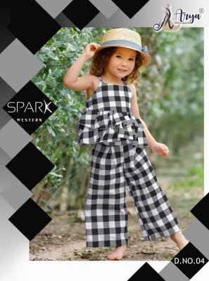 Spark Black Polireyon New Trendy Top   Pant For Kids Wear  D4 