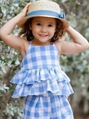 Spark Blue Polireyon New Trendy Top   Pant For Kids Wear  D2  Kids  Wear