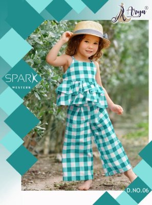 Spark Green Polireyon New Trendy Top   Pant For Kids Wear  D6 