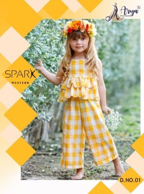 Spark Yellow Polireyon New Trendy Top   Pant For Kids Wear  D1 