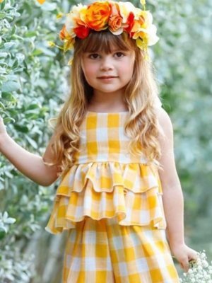 Spark Yellow Polireyon New Trendy Top   Pant For Kids Wear  D1  Kids  Wear