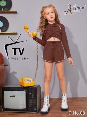 T V western  Imported  Top and Shoti  For  Girls  D8