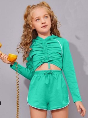 T V western  Imported  Top and Shoti  For  Girls  D6 Kids  Wear