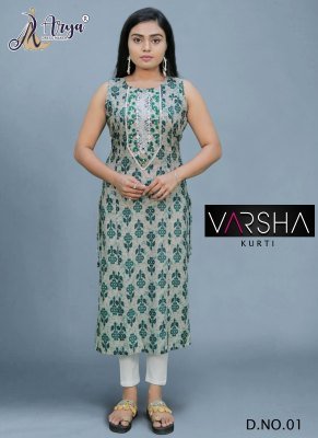 VARSHA FANCY KURTI WITH PAIR   01 fancy kurtis