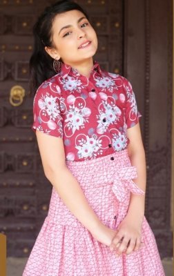 VINA POLY REYON WESTERN STYLE TOP AND SKRIT D1  Kids  Wear