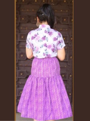 VINA POLY REYON WESTERN STYLE TOP AND SKRIT D2 Kids  Wear