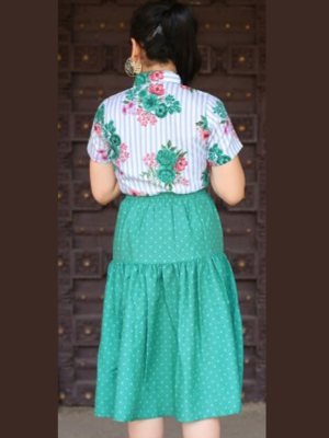 VINA POLY REYON WESTERN STYLE TOP AND SKRIT D5 Kids  Wear