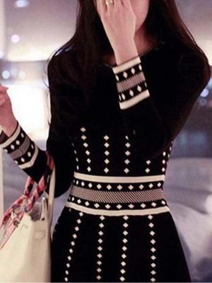 Zex Black Poli Reyon New Trendy Fashionable Western Dress For Women Wear D5  Western Wear