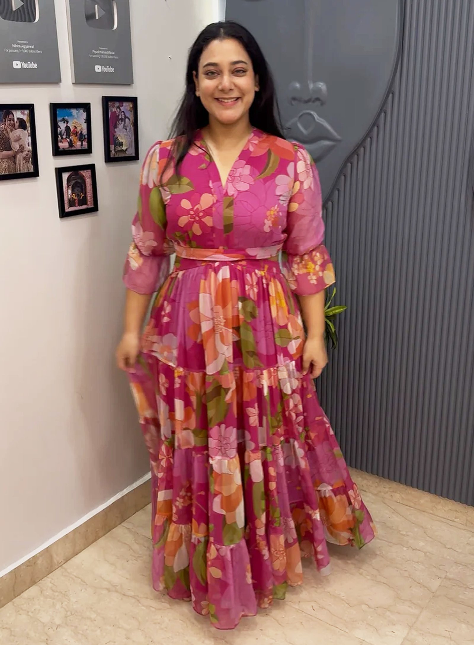 Khubi -Long Wester Flared Dress