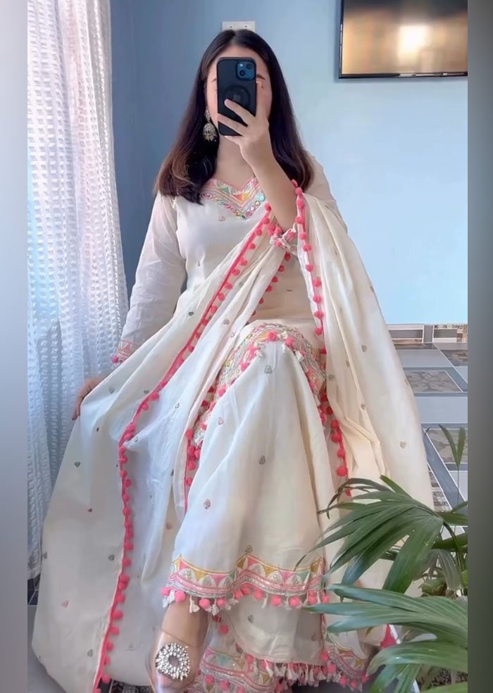 LOOKY- EMBROIDERY HEAVY FENCY PAIR WITH DUPATTA SET