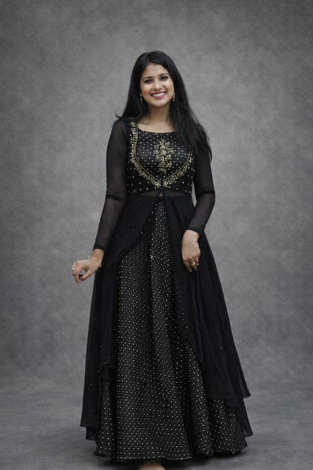 Maheera-Skirt Top with Overcoat Set