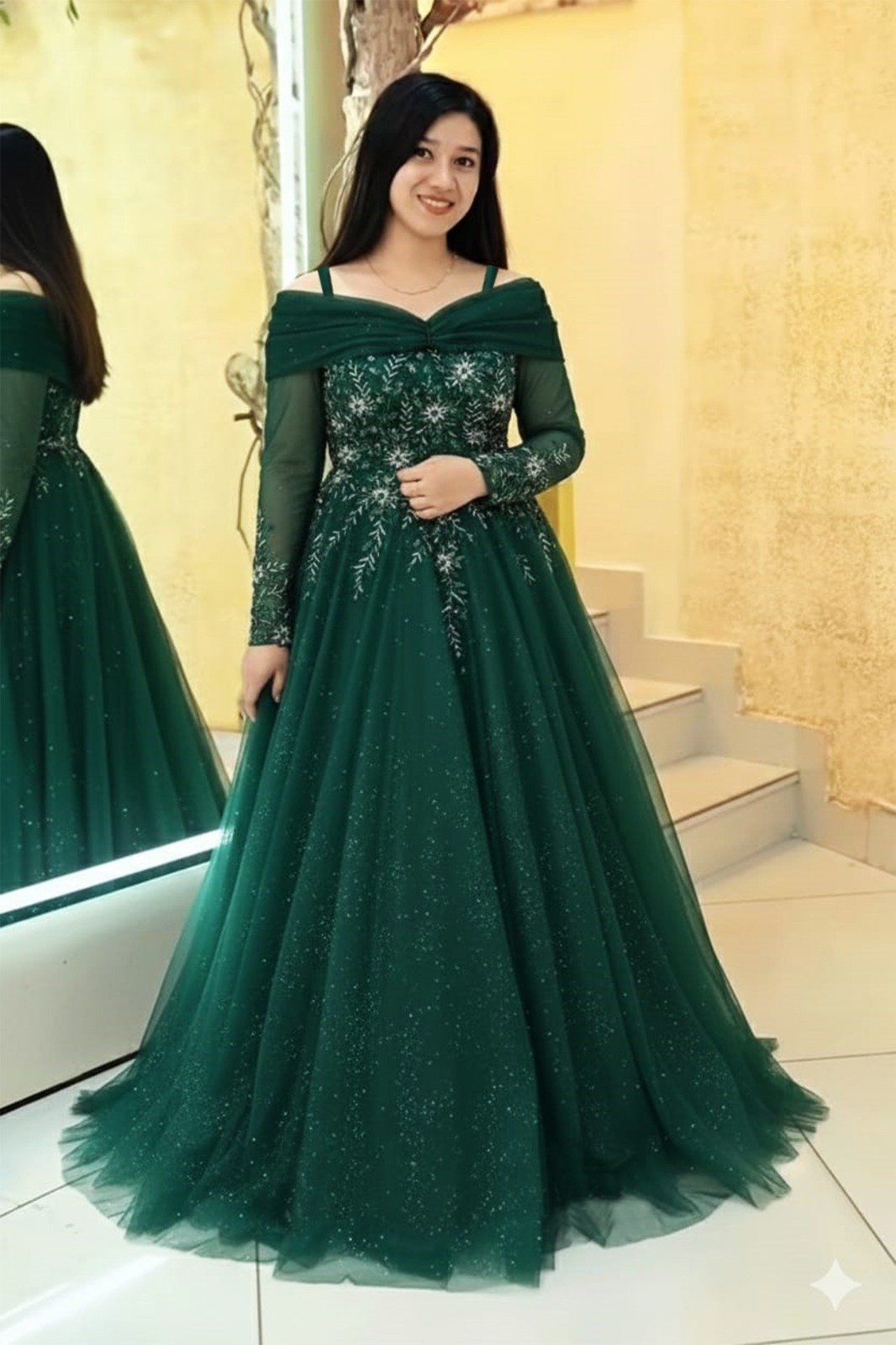 Nazakat-Elegant Western Gown